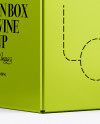 Metallic Box With Wine Mockup - Half Side View