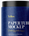 Opened Paper Tube Mockup - Front View