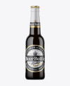 330ml Amber Bottle With Dark Beer Mockup