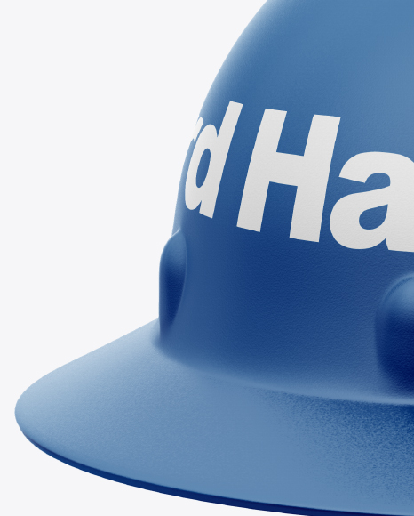 Full Brim Hard Hat Mockup - Front View