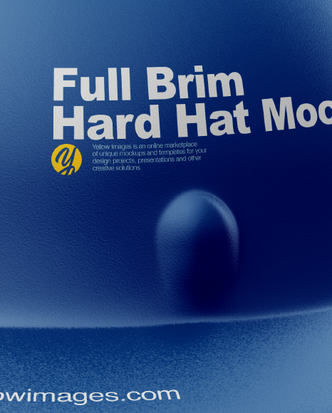 Full Brim Hard Hat Mockup - Front View