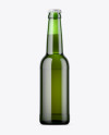 330ml Green Bottle With Beer Mockup