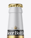 330ml Green Bottle With Beer Mockup