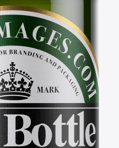 330ml Green Bottle With Beer Mockup