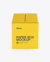 Paper Box Mockup - Side View (High-Angle Shot)