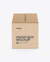 Kraft Box Mockup - Side View (High-Angle Shot)