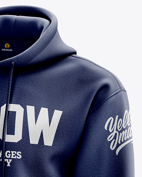 Men’s Heavyweight Hoodie mockup (Half Side View)