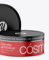 Two Matte Cosmetic Jars Mockup - Half Side View