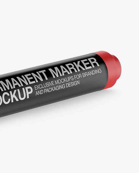 Opened Matte Permanent Marker Mockup