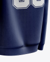 Men’s Heavyweight Hoodie mockup (Back Half Side View)