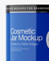 Glossy Cosmetic Jar Mockup - Front View