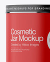 Matte Cosmetic Jar Mockup - Front View