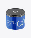 Glossy Cosmetic Jar Mockup - High-Angle Shot Glossy Cosmetic Jar Mockup - High-Angle Shot