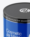 Glossy Cosmetic Jar Mockup - High-Angle Shot Glossy Cosmetic Jar Mockup - High-Angle Shot