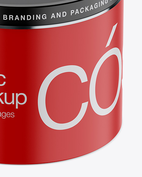 Matte Cosmetic Jar Mockup - High-Angle Shot