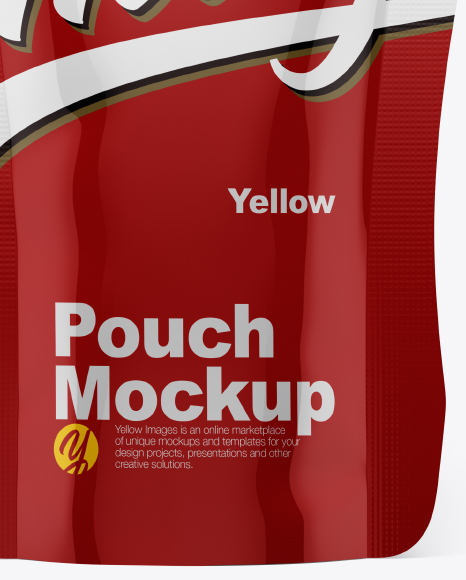 Glossy Pouch Mockup - Front View