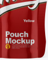 Glossy Pouch Mockup - Front View