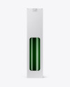 Glossy Box with Bottle Mockup - Front View Glossy Box with Bottle Mockup - Front View