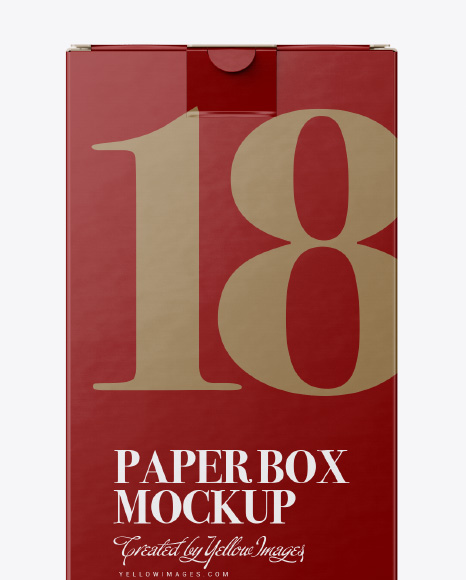 Glossy Box with Bottle Mockup - Front View Glossy Box with Bottle Mockup - Front View