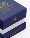 Matte Gift Box Mockup - Half Side View (High-Angle Shot)