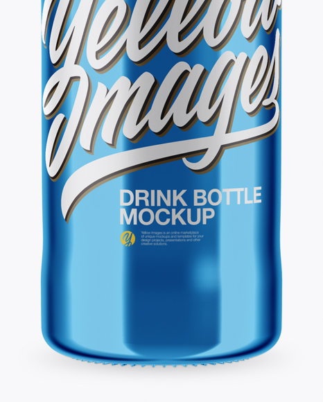 Metallic Drink Bottle Mockup