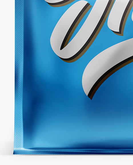 Matte Metallic Stand-up Food Bag Mockup