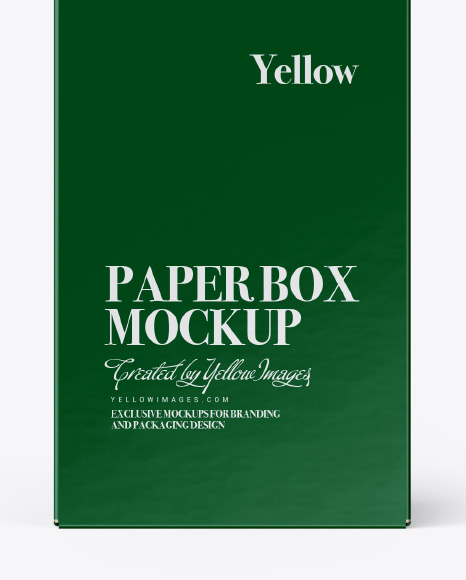 Glossy Box Mockup - Front View Glossy Box Mockup - Front View