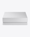 Square Paper Box Mockup - Front View (High Angle Shot)