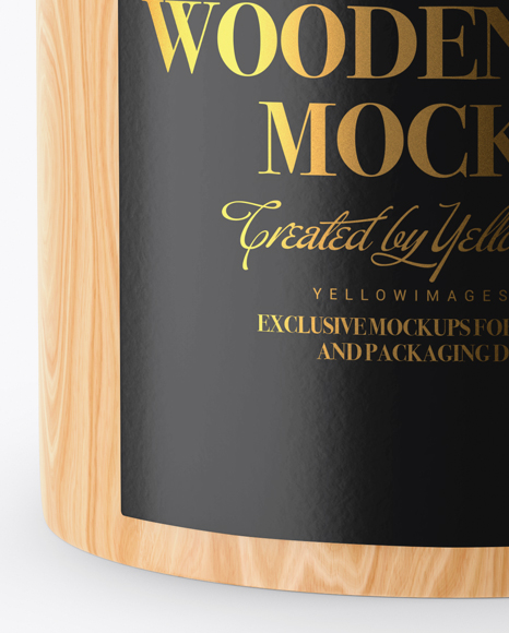 Wooden Tube Mockup - Front View