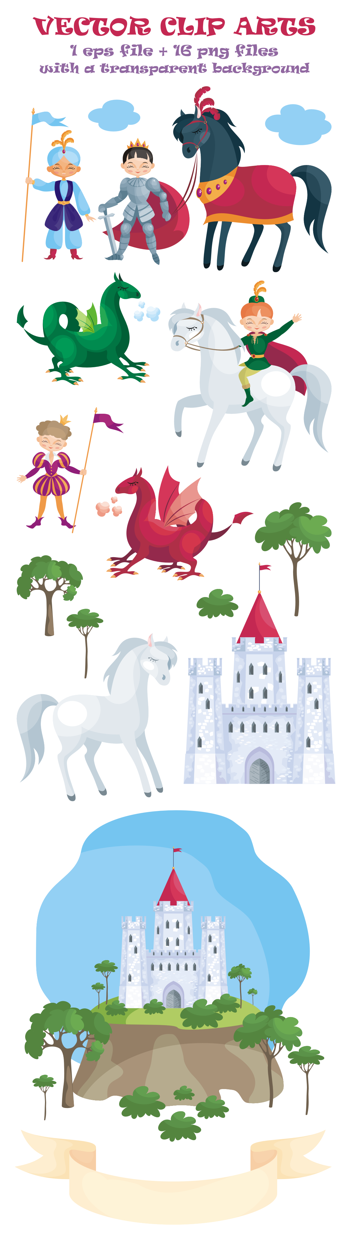 Princes. Vector clip arts. Princes. Vector clip arts.
