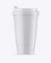 Coffee Cup With Sleeve Mockup - Front View