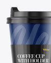 Coffee Cup With Sleeve Mockup - Front View