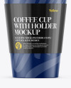 Coffee Cup With Sleeve Mockup - Front View