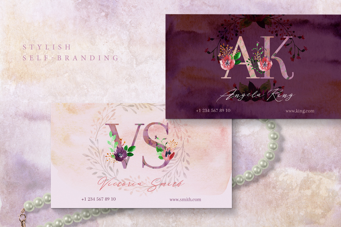 Golden Bloom - monogram set Golden Bloom - monogram set