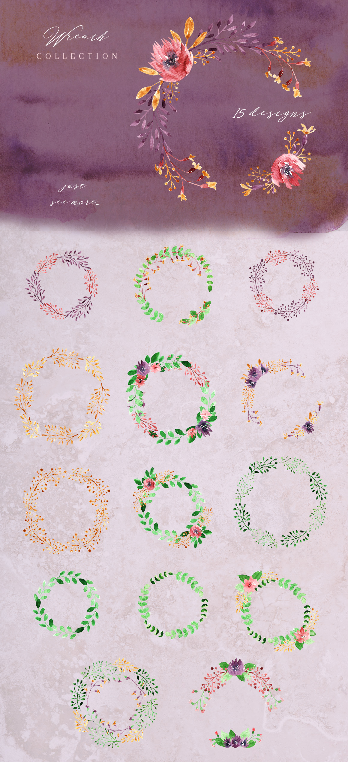 Golden Bloom - monogram set Golden Bloom - monogram set