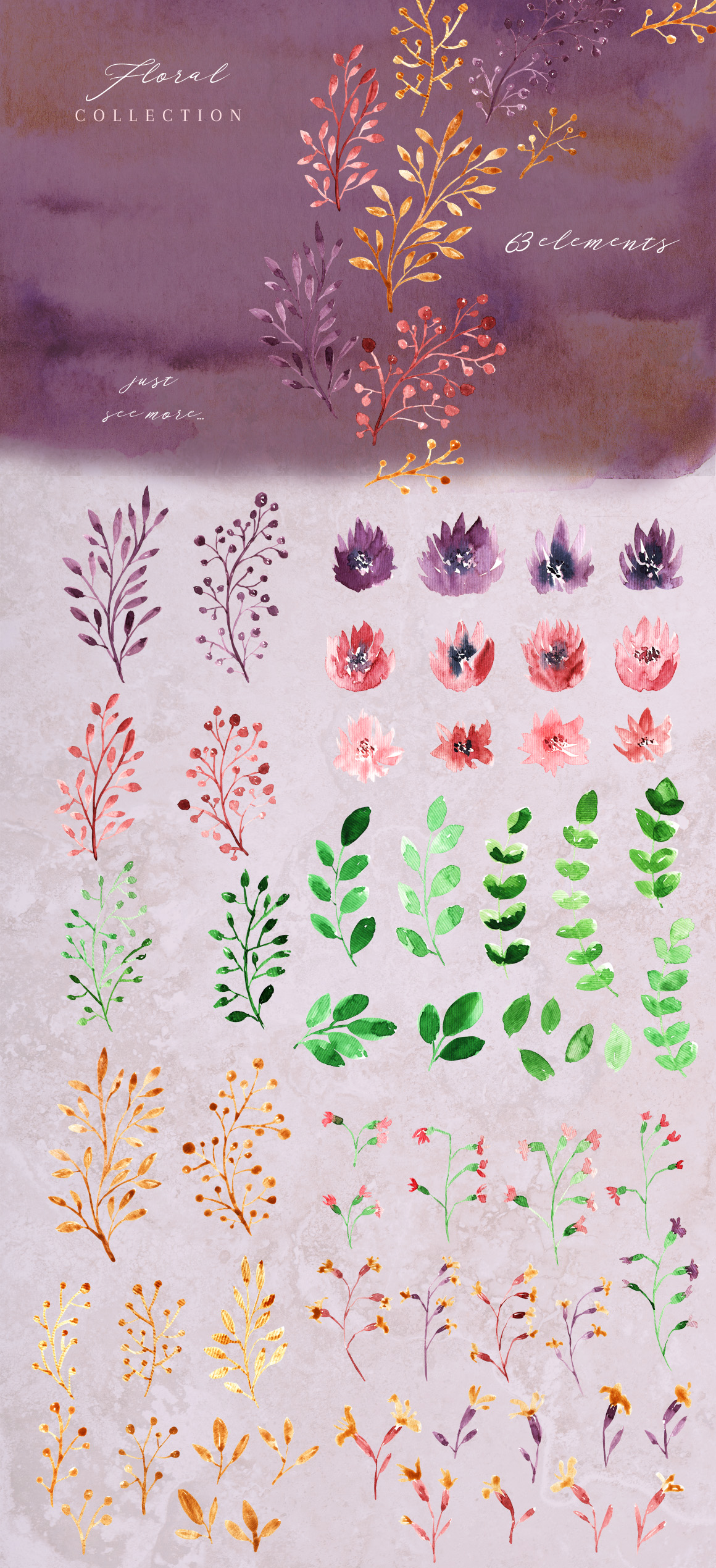 Golden Bloom - monogram set Golden Bloom - monogram set