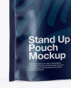 Glossy Stand-Up Pouch Mockup - Half Side View