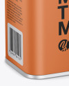 Matte Motor Oil Tin Can Mockup - Half Side View (High-Angle Shot)