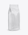 Glossy Coffee Bag Mockup - Half Side View