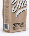 Kraft Coffee Bag Mockup - Half Side View