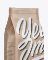 Kraft Coffee Bag Mockup - Half Side View