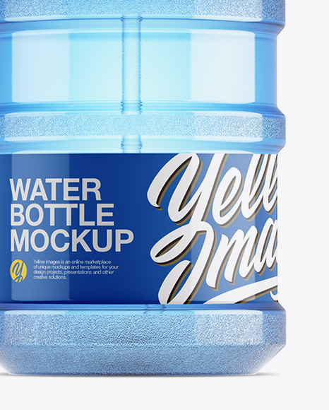 Water Bottle With Glossy Pump Mockup