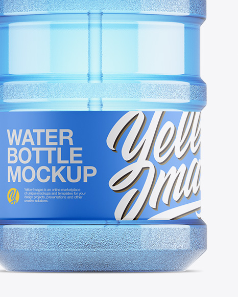 Water Bottle With Matte Pump Mockup