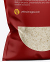 Stand-Up Pouch with Rice Mockup - Half Side View