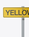 Glossy Street Sign Mockup - Front View