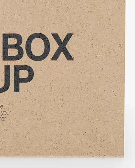 Kraft Box Mockup - Front View