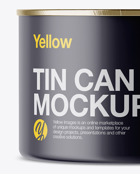 Matte Tin Can Mockup
