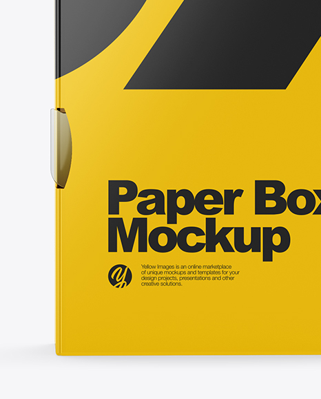 Matte &amp; Metallic Paper Box Mockup