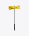 Glossy Street Sign Mockup - Half Side View