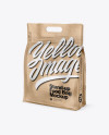 Kraft Paper Stand-up Food Bag Mockup - Half Side View